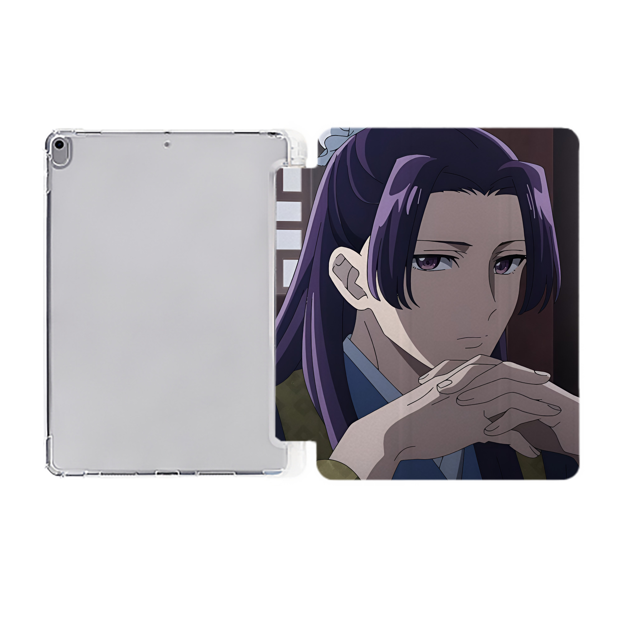 （画像用） 薬屋のひとりごと The Apothecary Diaries IPad ケース ペン収納付き 三つ折りスタンド PUレザー×シリコン 対応機種9.5/10.5/10.9インチ